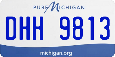 MI license plate DHH9813