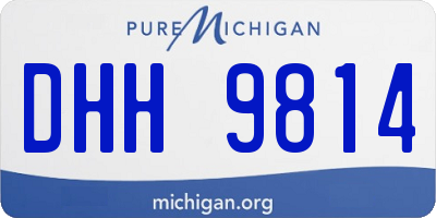 MI license plate DHH9814