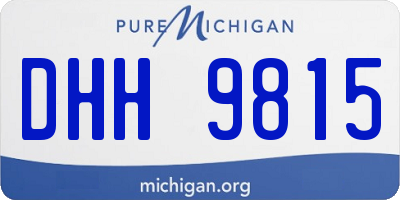 MI license plate DHH9815