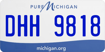 MI license plate DHH9818