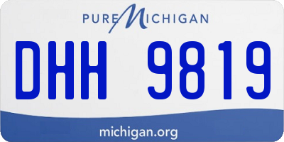 MI license plate DHH9819