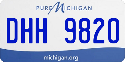 MI license plate DHH9820