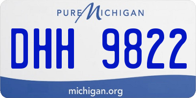 MI license plate DHH9822
