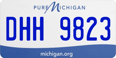 MI license plate DHH9823