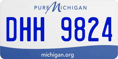 MI license plate DHH9824