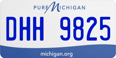 MI license plate DHH9825