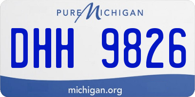 MI license plate DHH9826