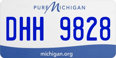 MI license plate DHH9828