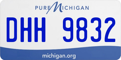 MI license plate DHH9832