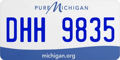 MI license plate DHH9835