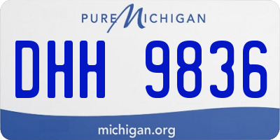 MI license plate DHH9836