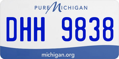 MI license plate DHH9838
