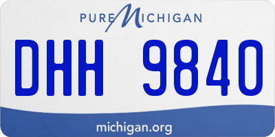 MI license plate DHH9840