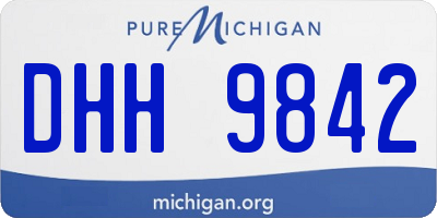 MI license plate DHH9842