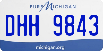 MI license plate DHH9843