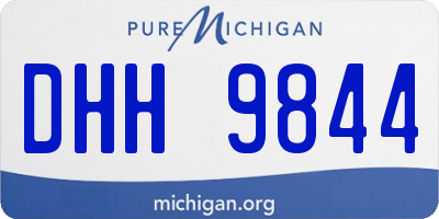 MI license plate DHH9844