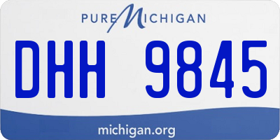 MI license plate DHH9845