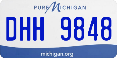 MI license plate DHH9848