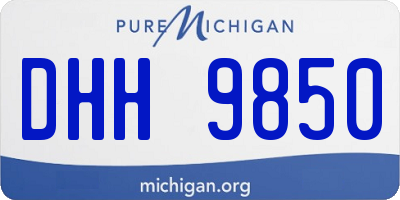 MI license plate DHH9850