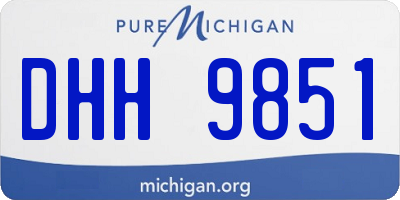 MI license plate DHH9851
