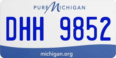 MI license plate DHH9852