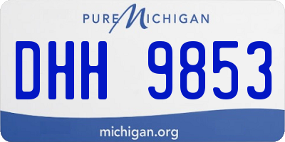MI license plate DHH9853