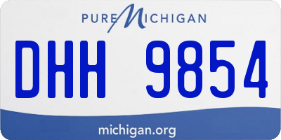 MI license plate DHH9854