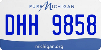 MI license plate DHH9858