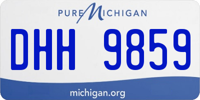 MI license plate DHH9859