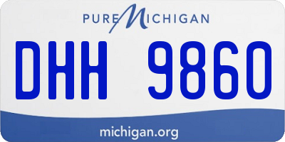 MI license plate DHH9860