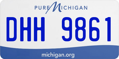 MI license plate DHH9861