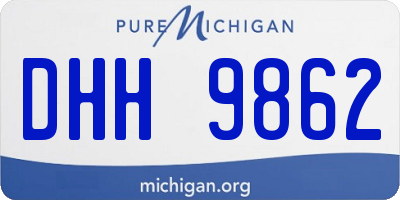 MI license plate DHH9862
