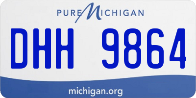 MI license plate DHH9864