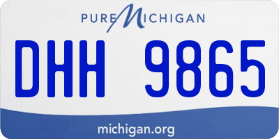 MI license plate DHH9865