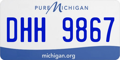 MI license plate DHH9867
