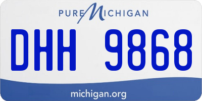 MI license plate DHH9868
