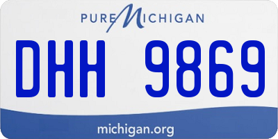 MI license plate DHH9869