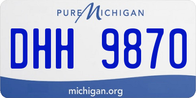 MI license plate DHH9870
