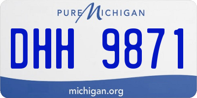 MI license plate DHH9871