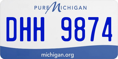 MI license plate DHH9874