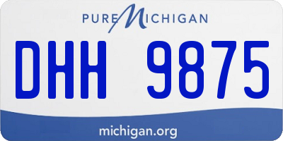 MI license plate DHH9875