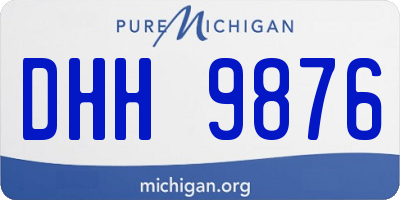 MI license plate DHH9876