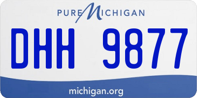 MI license plate DHH9877