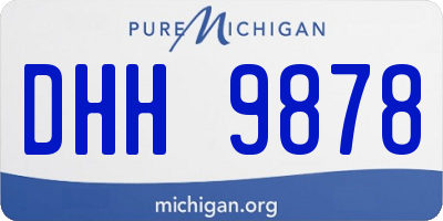 MI license plate DHH9878