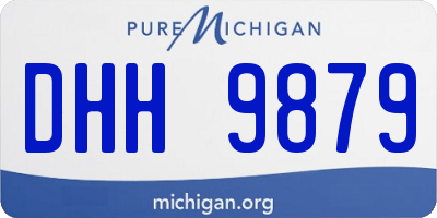 MI license plate DHH9879