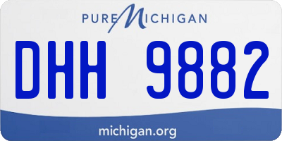 MI license plate DHH9882