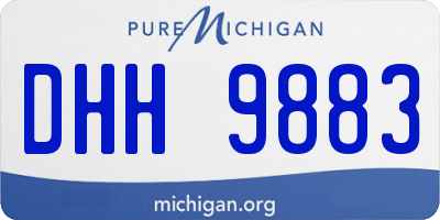 MI license plate DHH9883