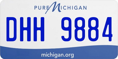 MI license plate DHH9884