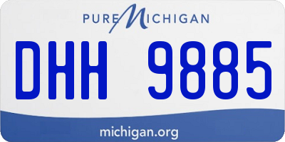 MI license plate DHH9885