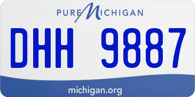 MI license plate DHH9887